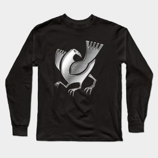 Saika Clan Kamon Silver Chrome Long Sleeve T-Shirt